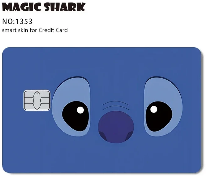 패션 스티치 공주 미키 미네 몬스터 매트 스킨 커버 스티커 스킨 직불 신용 은행 카드, 02 Small Chip, 02 1353
