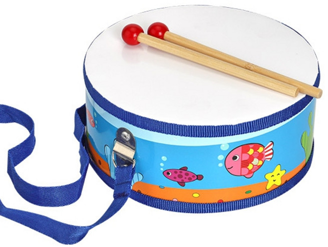 흔들북 작은북 영아 유아 북치기놀이 어린이집 유치원 합주, 1개