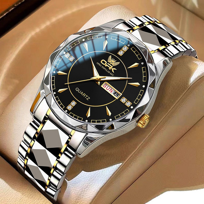 OPK 남성시계 정품 쿼츠 럭셔리 명품 워터프루프 야광 메탈 패션 일력 요일