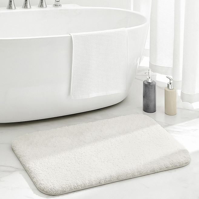연화삼월 욕실 발매트 주방 현관 아파트 현관매트 자취 필수템 데일리라이크 발매트 베란다매트 화장실매트 메모리폼 발매트, 아이보리, 1개
