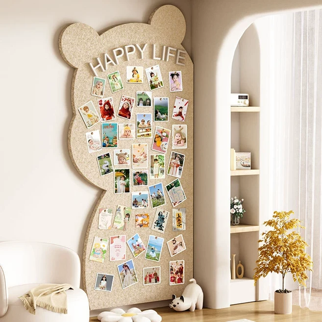 데이엘라 무타공 환경판 대형 게시판 펠트보드 부착식 어린이집 유치원 학원 알림판, 1개