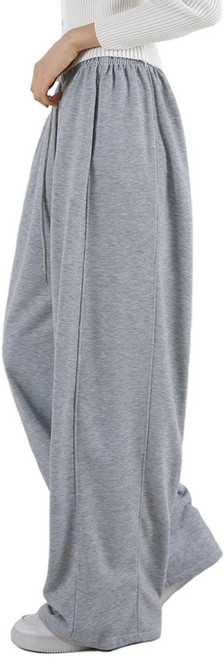 오버나인 봄 가을용 여자 여성 키작녀 키큰녀 숏/롱 기장선택 사이드 절개 밴딩 와이드 트레이닝 바지 팬츠