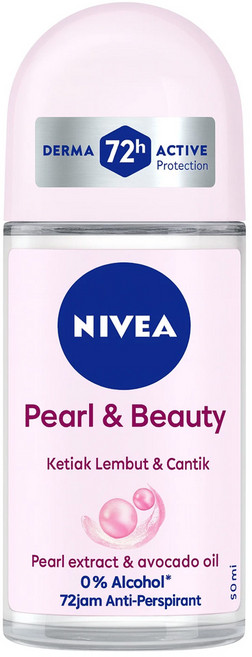 니베아 여성용 펄 앤 뷰티 48 잼 롤 온 데오드란트, 50ml, 1개