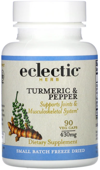 Eclectic Herb 에클레틱 허브 커큐민 페퍼 90 베지캡 터머릭 영양제, 1개, 90정 - 쿠팡