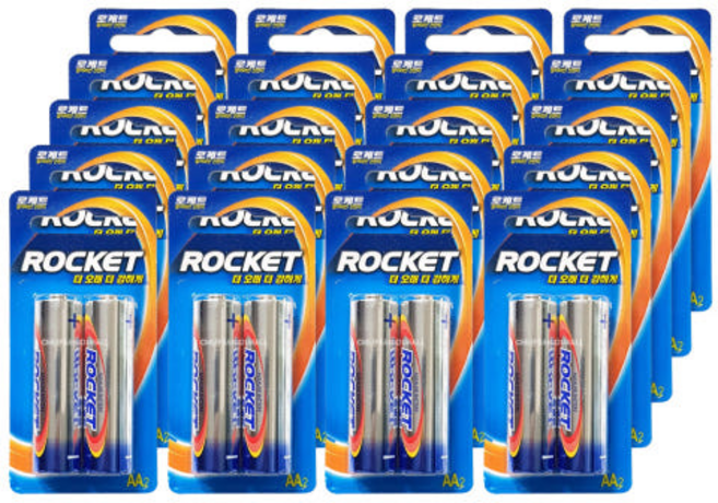 로케트 알카 AA 1.5V 1박스(40개입) 2P, 2개입, 20개