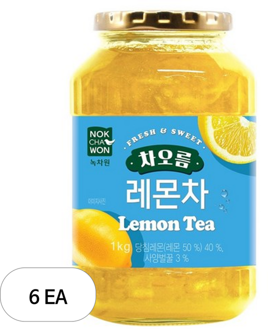 녹차원 차오름 레몬차, 1kg, 6개, 1개입