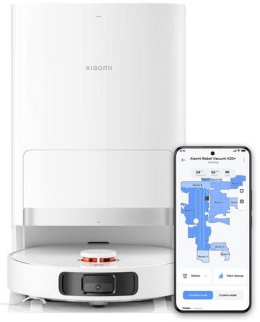 Xiaomi X20+ 4L AlexaGoogle iPhone&Android 로봇 진공 청소기 자동 쓰레기 수집, 혼합색상