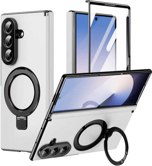 펜딕스 갤럭시 Z 폴드 힌지보호 맥세이프 링 거치대 가죽 케이스