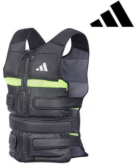 아디다스 에어로레디 무게 조절 중량 조끼 10kg 크로스핏 모래주머니 베스트 웨이트 운동, 블랙, 1개