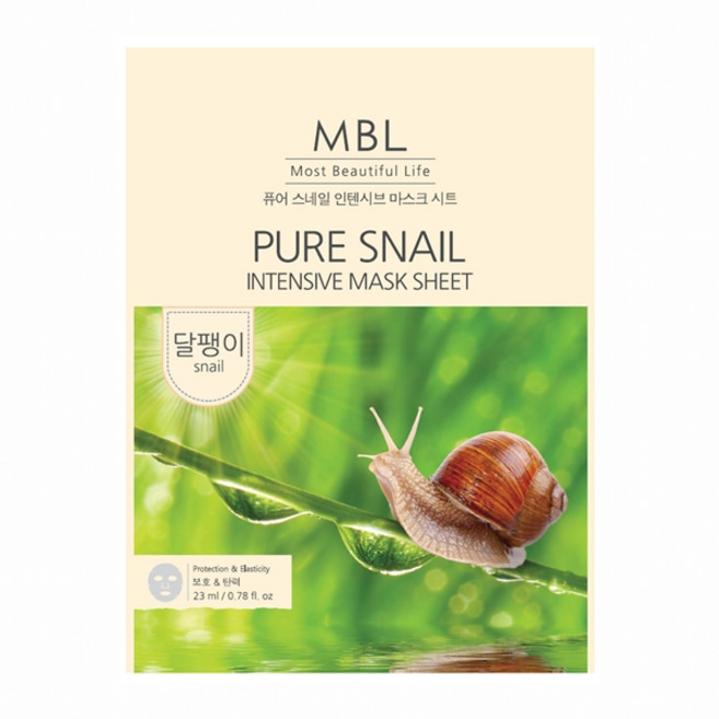 엠비엘 달팽이 보호&탄력 인텐시브 마스크 시트 23ml, 1세트