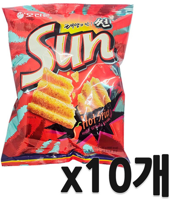 오리온 돌아온 썬 핫스파이시맛, 135g, 10개