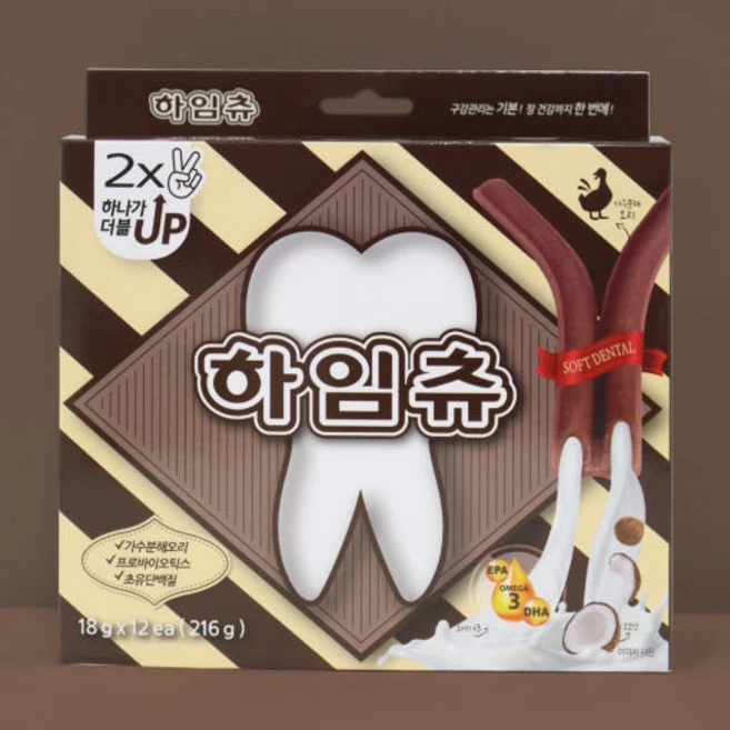 퓨리덴 하임츄 매우부드러운 강아지 소프트덴탈껌, 1개, 216g, 오리 - 쿠팡