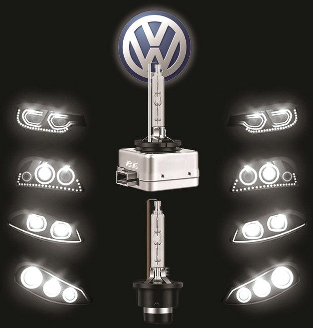 폭스바겐 골프 전조등 HID D1S 자동차 헤드램프 2개, HID 6000K D3S (2012년이후모델)