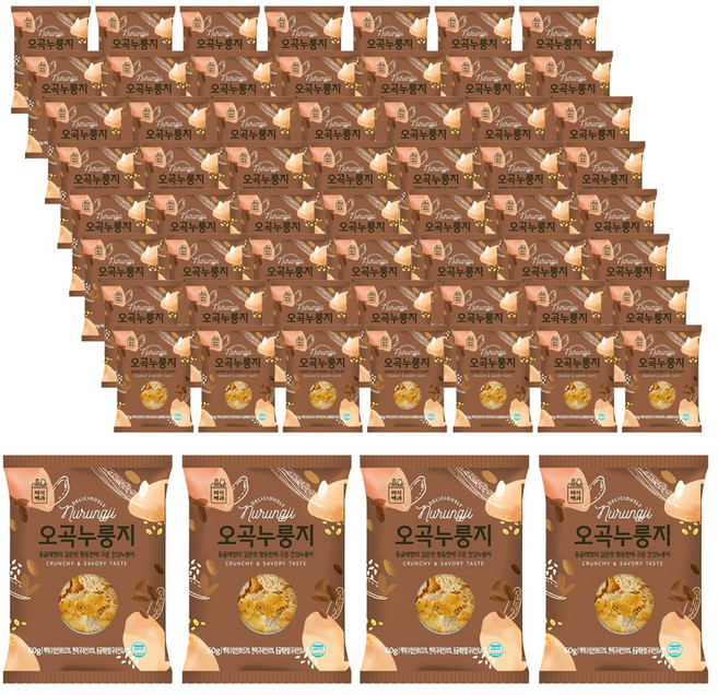 미식백과 오곡 누룽지 1인분 개별포장, 60g, 60개
