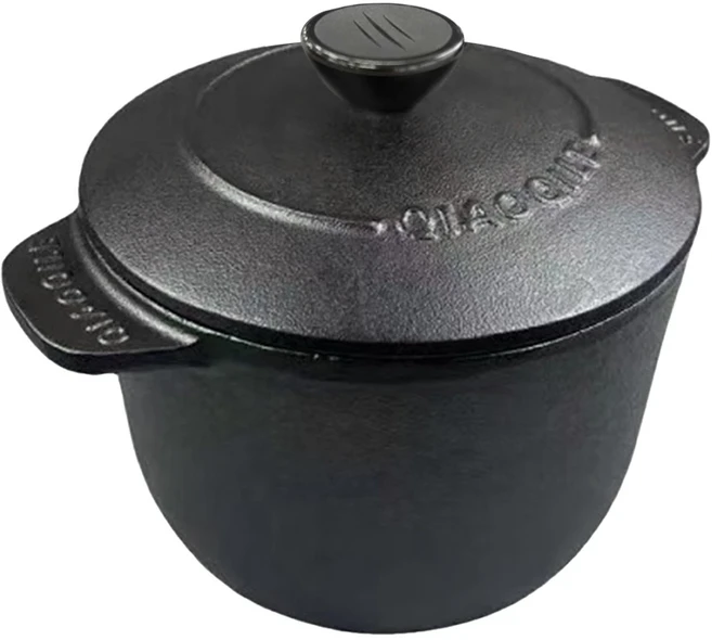 무쇠 밥솥 깊은 호환 두꺼운 스튜 냄비 더치 오븐 조리기구, Bla