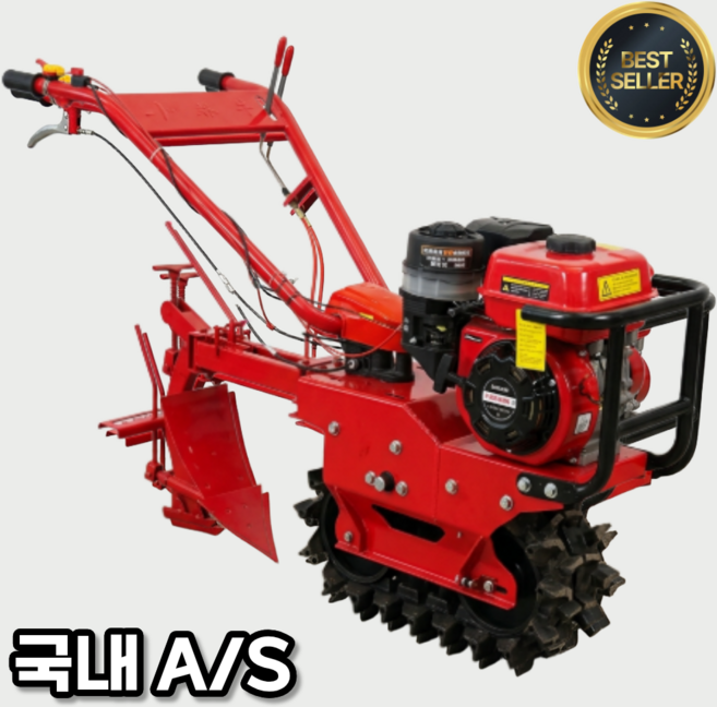 철보정밀 강력한 관리기 무한궤도식 가솔린 다기능 휘발유 밭가는기계 주말농장 미니 경운기 농업용 농기계 트랙터, 1개