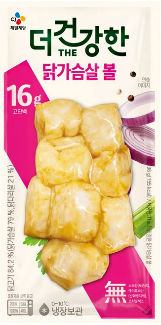[CJ] 더건강한닭가슴살 큐브톡톡, 96g, 9개