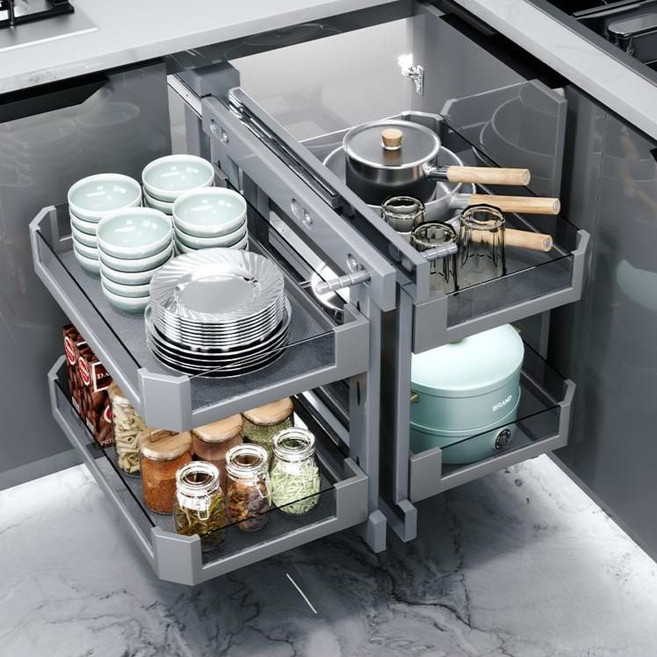 주방 정리대 슬라이딩 하부장 히든 냄비 랙 강화유리, 900 강화유리, 1개