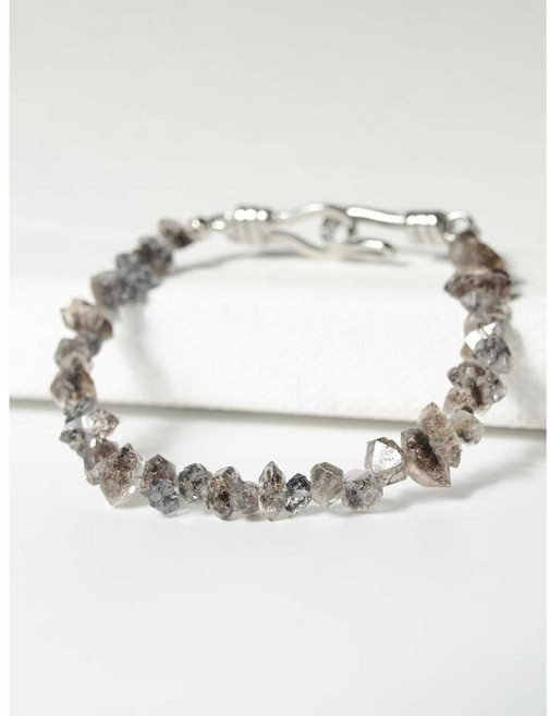 원석팔찌 하키마다이아몬드 칩 심플팔찌