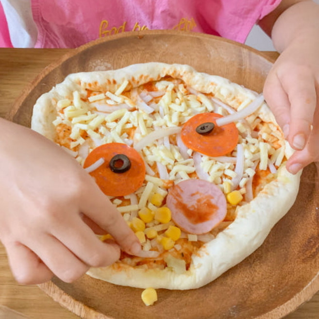 냉동생지 어린이 피자 만들기 밀키트 재료 도우 키트 엄마표 요리_콤비네이션 + 생도우, 1g, 1세트