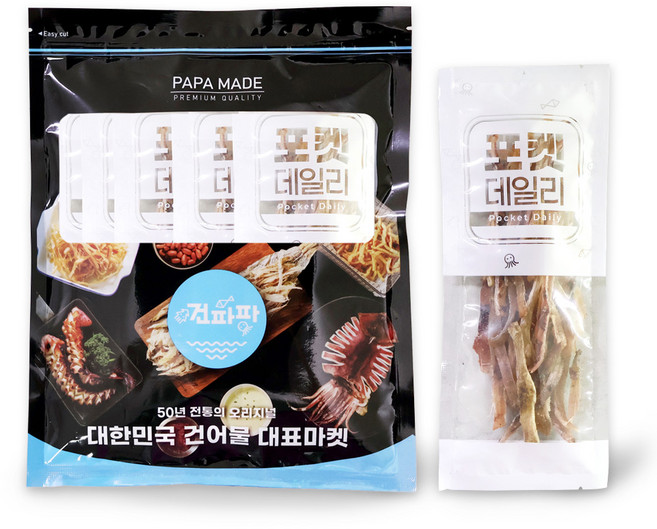 포켓데일리 마른 오징어 스틱 30gx5pcs, 1개, 150g
