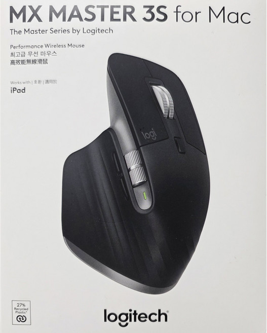 로지텍 MX Master 3S FOR MAC 무선 마우스 MR0096, 스페이스 그레이