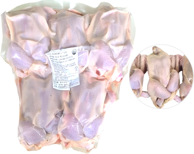 찹쌀통닭 / 백세미 80호 / 국내산 염지닭 순한맛 / 업소용 HACCP, 800g, 10개