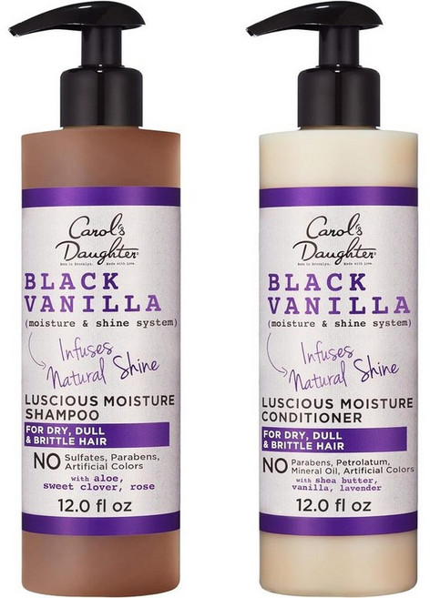 Carol's Daughter 캐롤스 도터 블랙바닐라 루시어스 모이스처 샴푸 354ml+컨디셔너(린스), 1개, 354ml