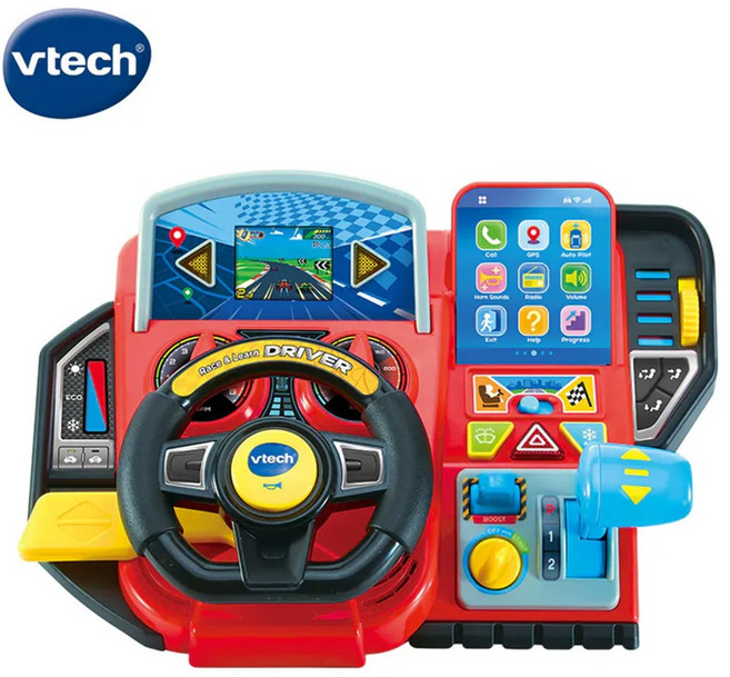Vtech 動感實境駕駛方向盤 兒童模擬駕駛玩具 聲光互動學習, 詳見包裝, 1個, 紅色