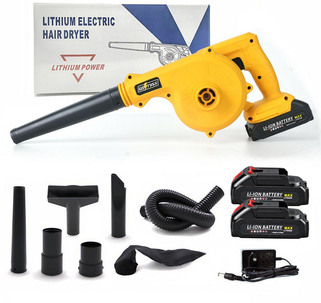 우스틴스 충전식 리튬이온 고출력 송풍기, 1개, 본품 + 배터리2개이상