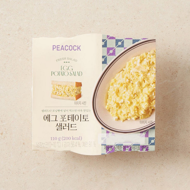 피코크 에그 포테이토 샐러드 110g, 5개