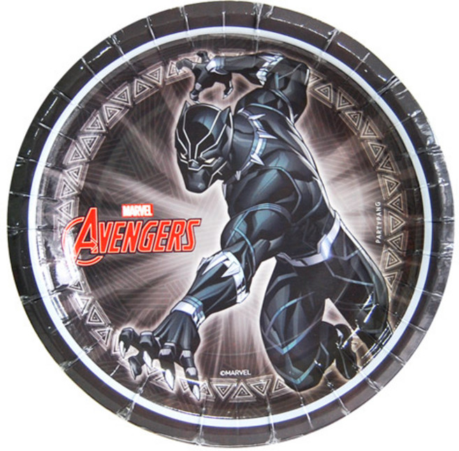 피플스파티 마블 캐릭터 파티접시 어벤져스 18cm, 6개입, 1개