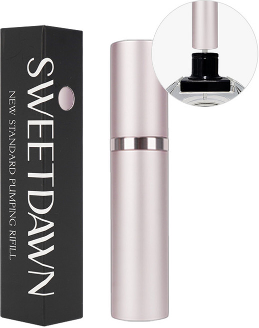 스윗던 뉴 스탠다드 펌핑식 충전 향수공병 5ml, 1개, 핑크