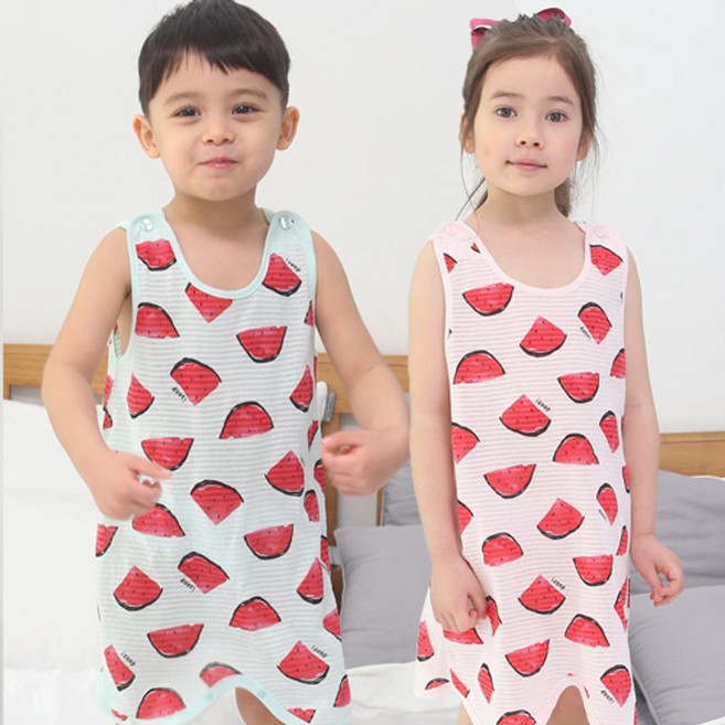 아이숲 수박 수면조끼 2color