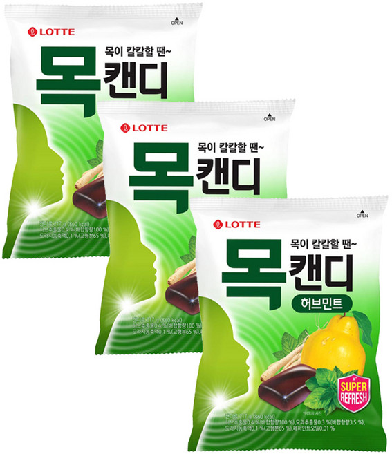 목캔디 허브민트 243g 허브 모과 추출물 업, 217g, 3개