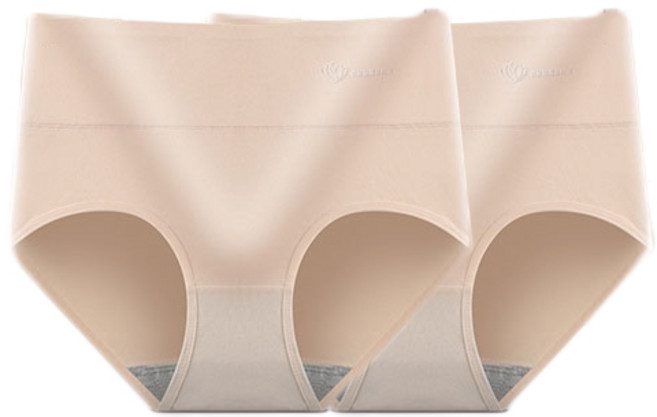 40수 면소재 하이웨스트 여성 팬티 2장 뱃살 보정 똥배 거들