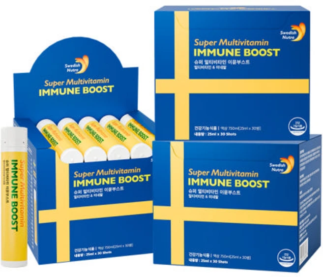 스웨디시뉴트라 슈퍼 멀티비타민 이뮨부스트 + 쇼핑백, 3박스, 30회분 - 쿠팡