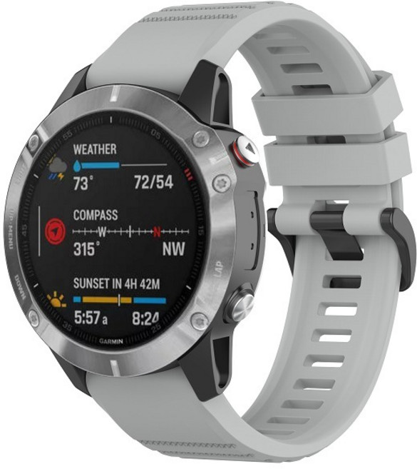 Garmin Fenix 7 Pro EPIX Pro 47MM Solar 矽膠錶帶 22mm 快拆 快扣, 灰色, 1個