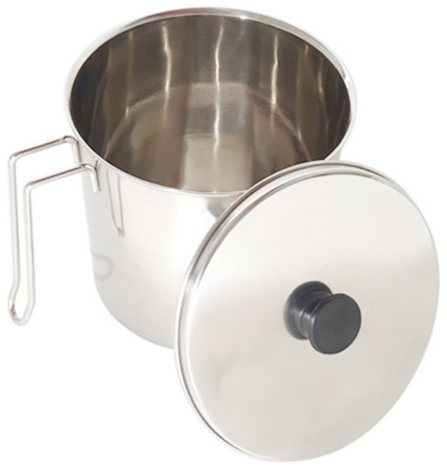 AN 스텐 음식물 쓰레기통 주방 잔반통 손잡이 소형 2L, 1개