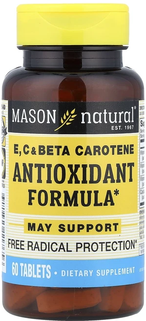 Mason Natural 비타민E C 및 베타카로틴 60정, MasonNatural비타민EC및베타카로틴60정, 1개 - 쿠팡