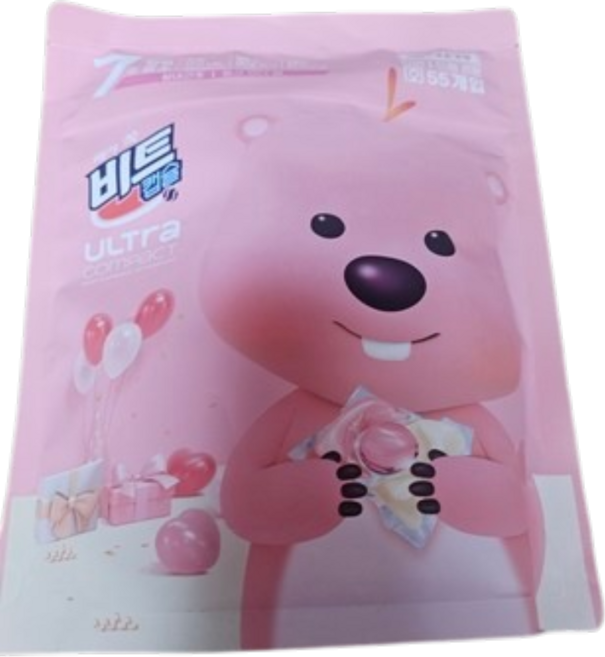 비트 잔망루피 울트라 콤팩트 캡슐세제 핑크캔디향, 55개입, 1개