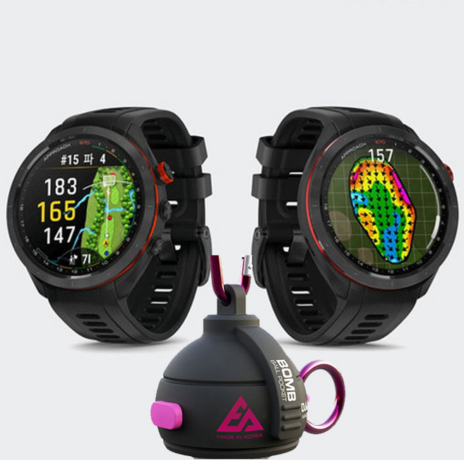 GARMIN Approach S70 블랙 47mm 필드 골프용품 GPS 스마트워치 거리측정기(BOMB 1구 4개 증정), 단품, 단품