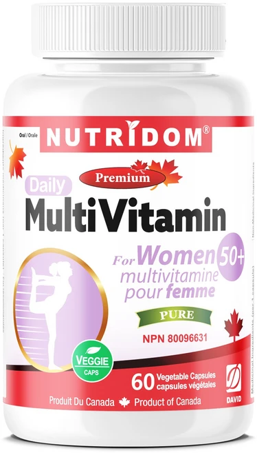 뉴트리돔 갱년기 여성용 종합 멀티 비타민 60식물성캡슐 40대 50대 여자 건강 지원 캐나다 직구, 60정, 1개 - 쿠팡