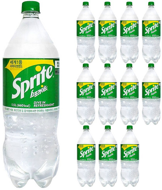 스프라이트 PET 업소용, 1.5L, 12개