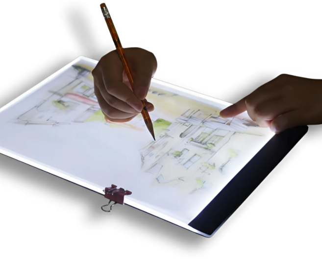 LED 드로잉 패드 보드 라이트박스 웹툰 만화 미술 민화 스케치 연습 그림판 A3 A4, 1개, FREE