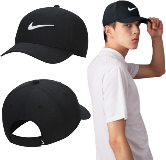 (매장정품) 나이키 통기성 신축성 여름 모자 FB5625-010 블랙 골프 스포츠 런닝 모자