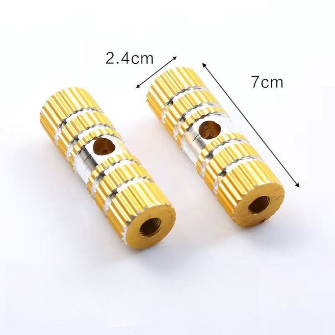 글로리존 자전거 폐달 보조 발판, 7cm, 1세트, Yellow