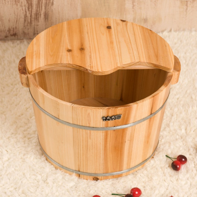 편백나무 족욕기 가정용 각탕기 모델명 습식 족욕통 편백, 뚜껑 포함 25cm, 기본 모델명/품번
