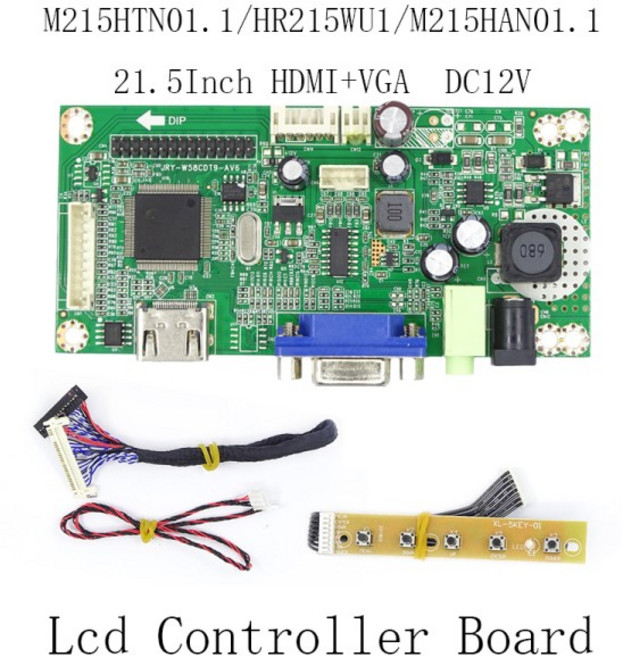 LCD 컨트롤러 보드 21.5 인치 HDMI 및 VGA DC12V 30 핀 1920x1080P 디스플레이 화면 M215HTN01.1 HR215WU1, 06 M215HGE-L21