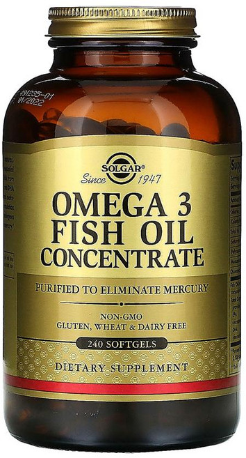 Solgar 솔가 오메가3 피쉬오일 농축 240정 소프트젤 알티지오메가3 RTG오메가3 피시오일 DHA EPA 도코사헥사엔산 에이코사펜타엔산 omega3, 1개
